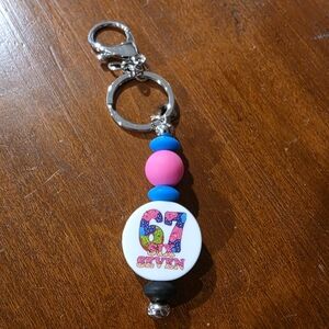 Colorful Beaded Keychain